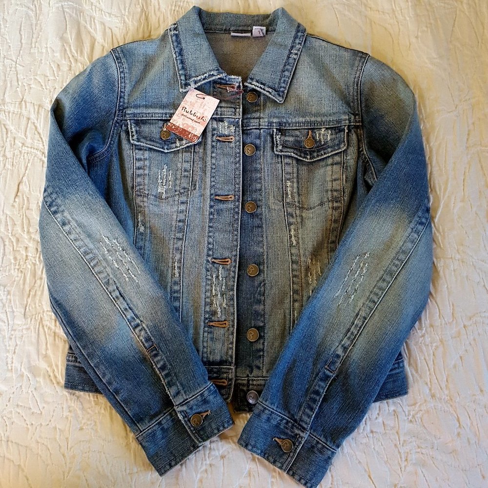 Junior Jean Jacket - Rubbish Distressed Washed - M